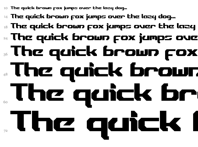 Dynotherm font waterfall